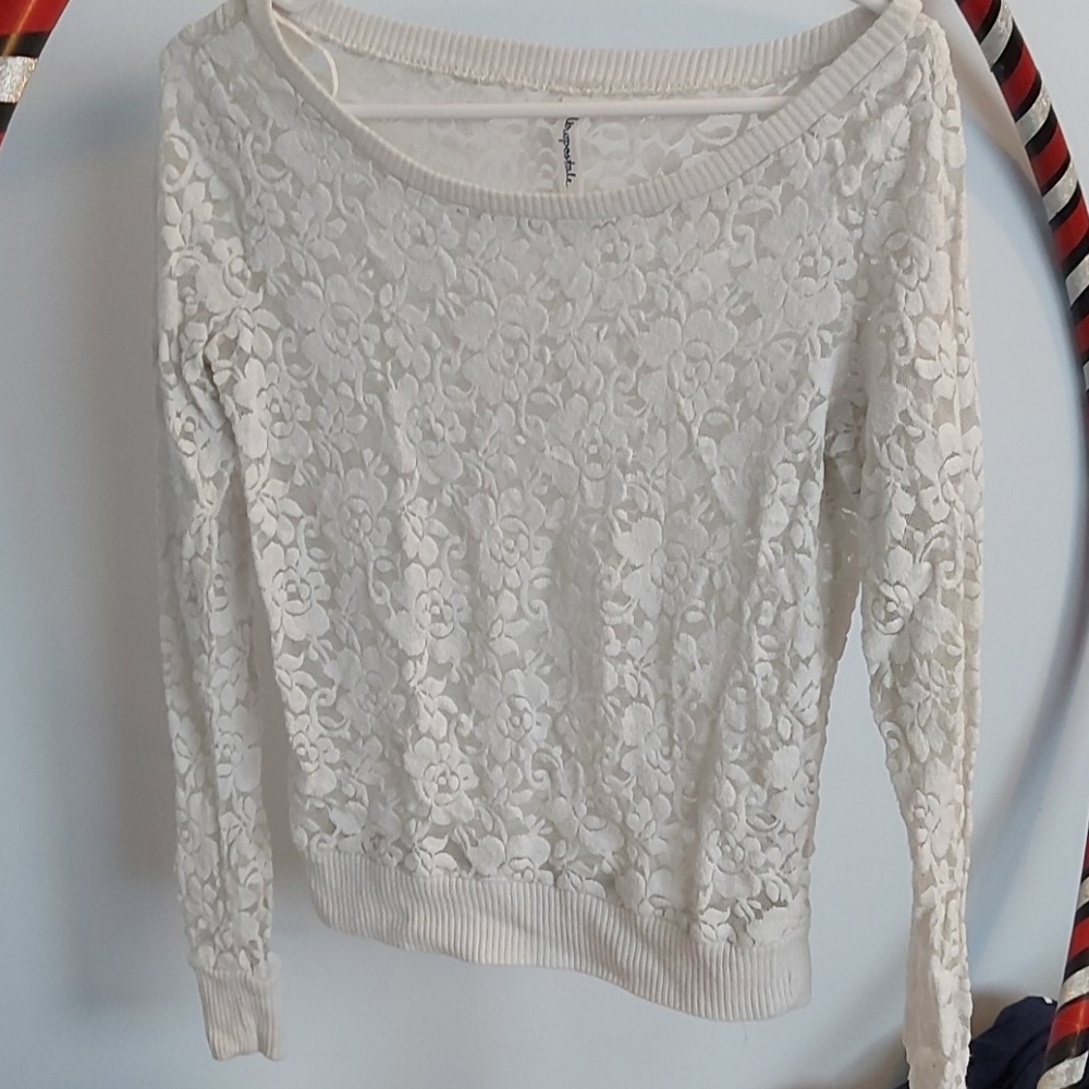 Sheer white sweater